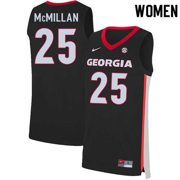Women #25 Tyron McMillan Georgia Bulldogs College Basketball Jerseys Sale-Black - Click Image to Close
